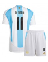 Argentiina Angel Di Maria #11 Kotipaita Lasten Copa America 2024 Lyhythihainen (+ shortsit)
